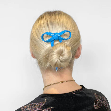 Large Bow Hairpin in Blue