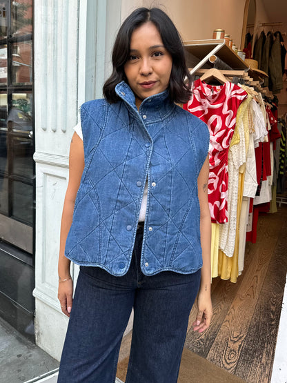 Merced Vest in Denim Blue