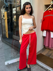 Kristen Jersey Pants in Red