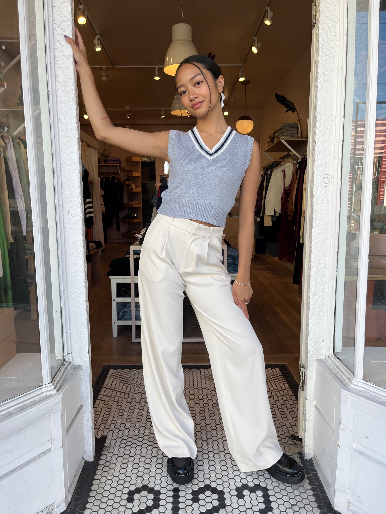 Omar Trousers in Cream