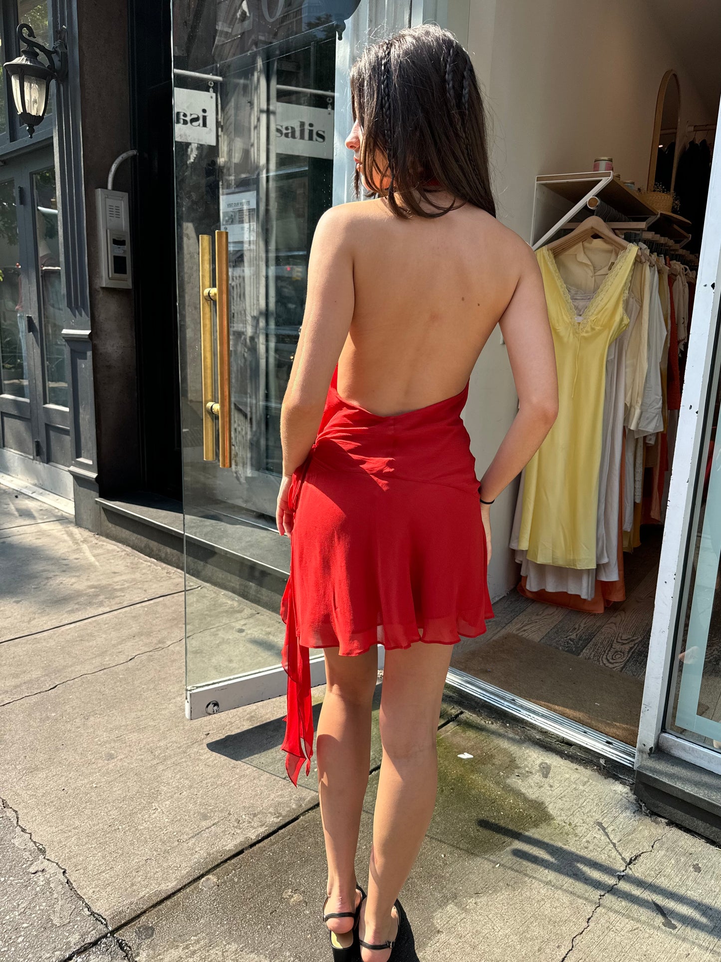 Celyse Mini Dress in Rouge