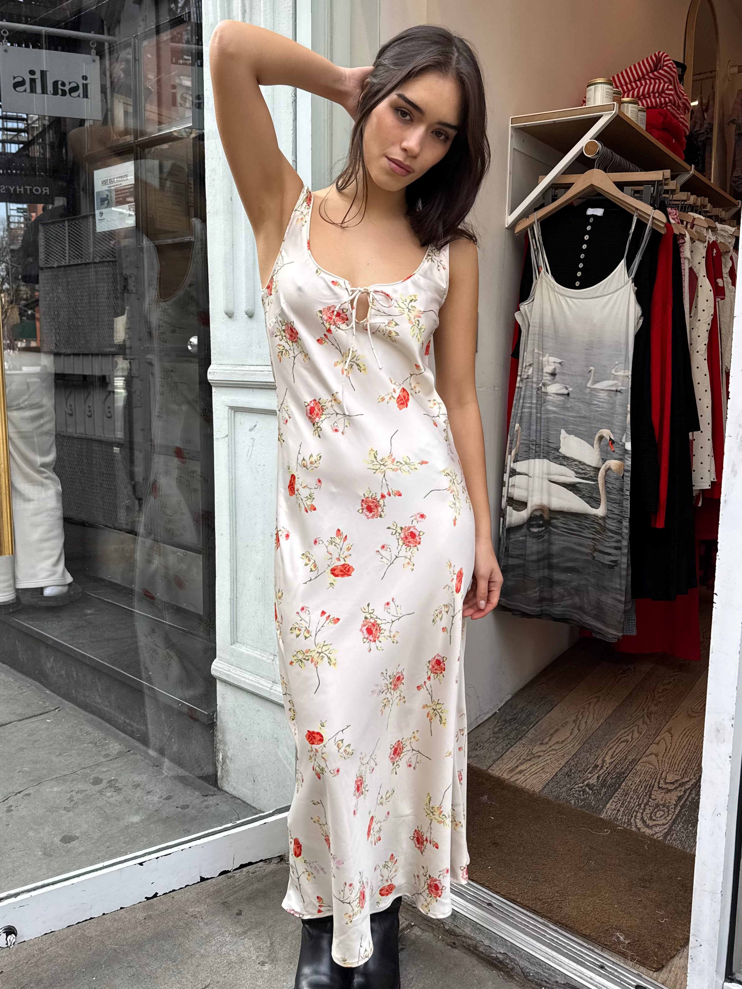 Jaylin Maxi Dress in Cream Floral