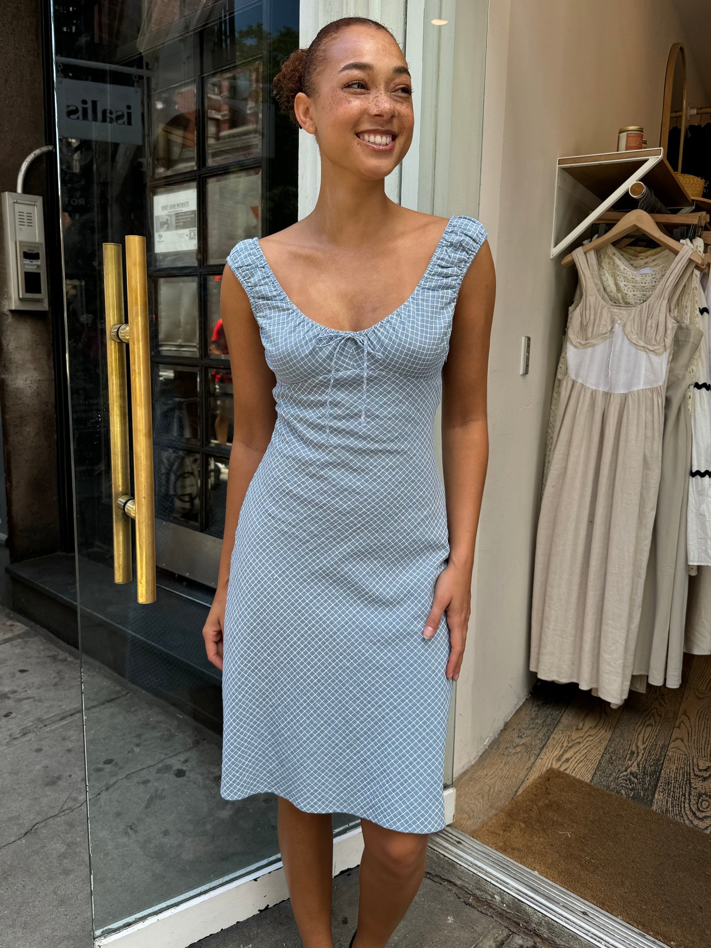 Geranium Dress in Chambray