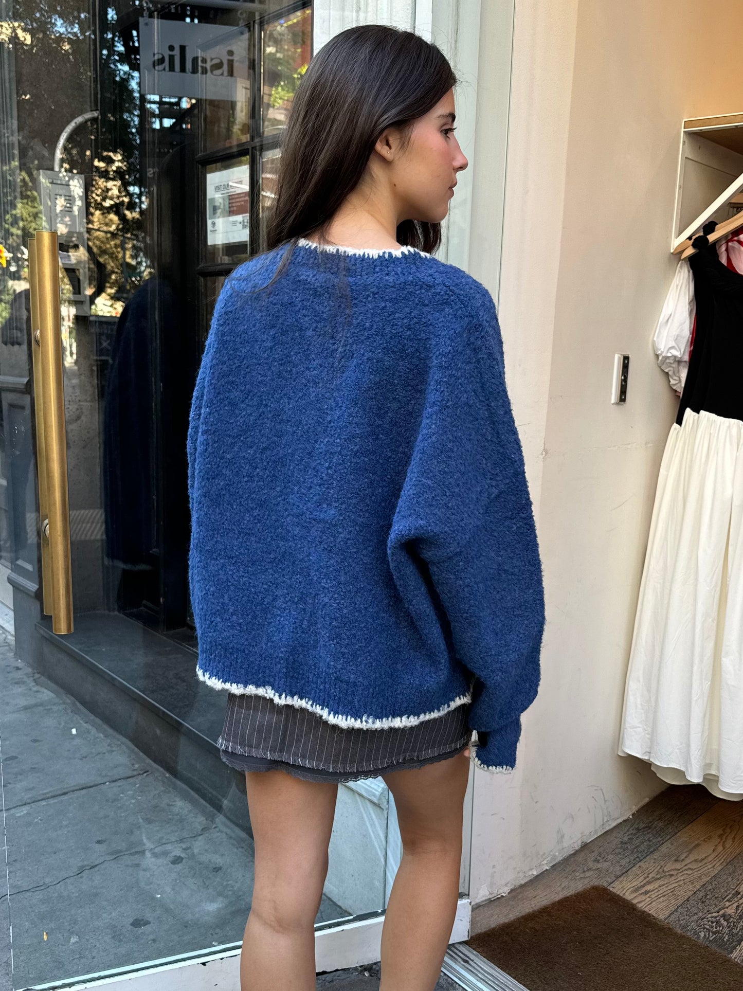 Guizio Heart Sweater in Sapphire