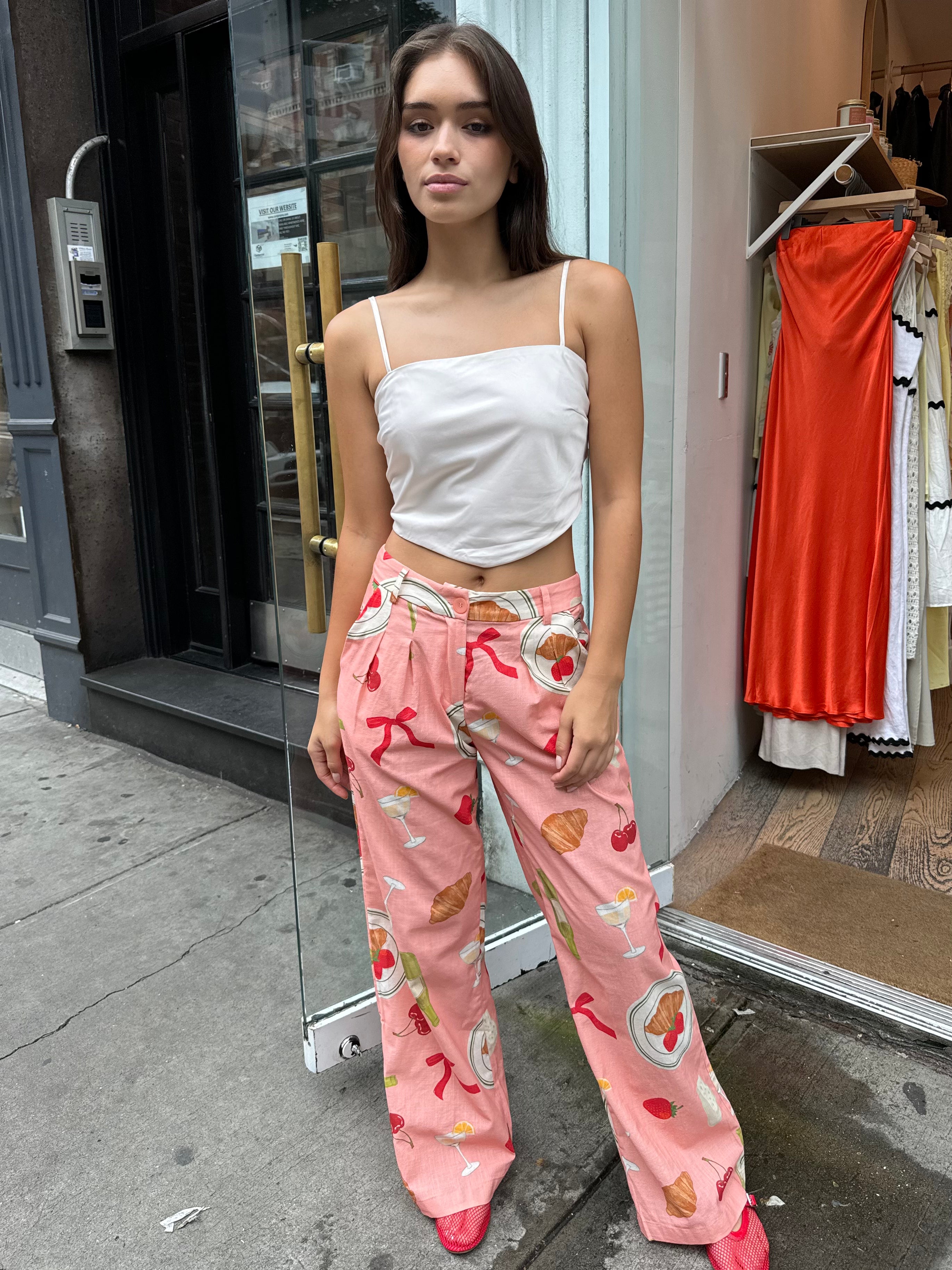 Fessant Trousers in Brunch Peach