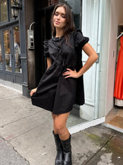 Sanchez Poplin Dress in Black