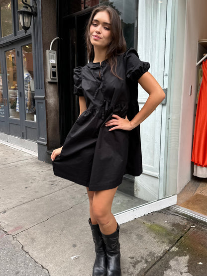 Sanchez Poplin Dress in Black