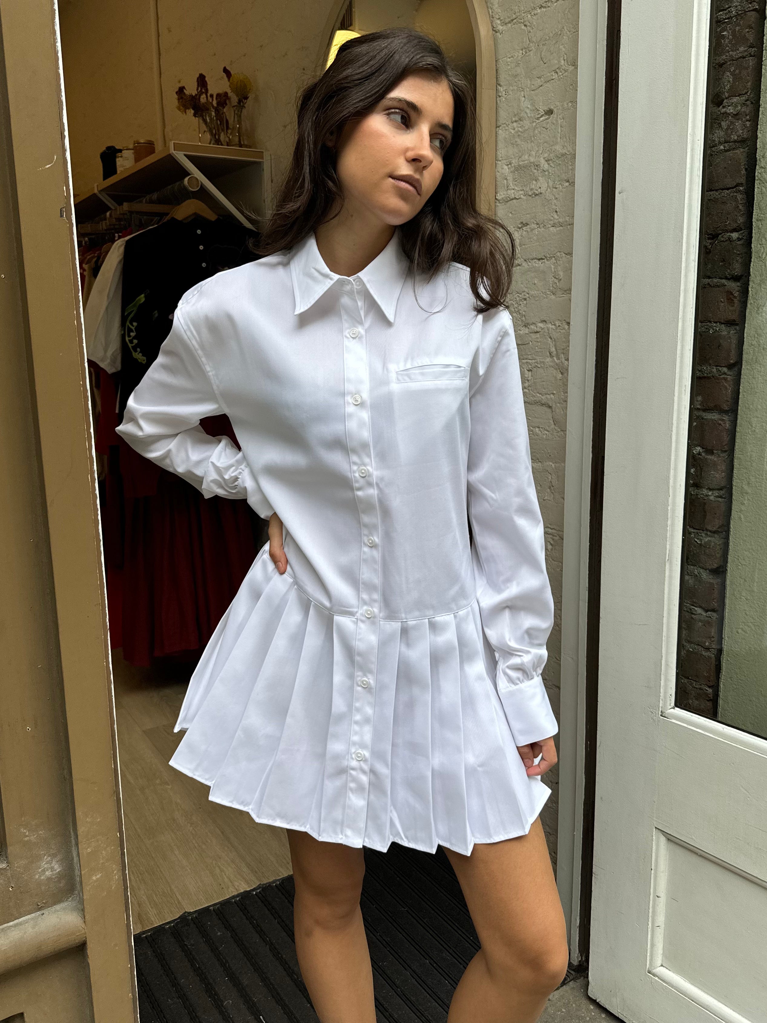 Sennae Shirt Dress in White