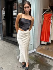 Polk Maxi Skirt in Cream