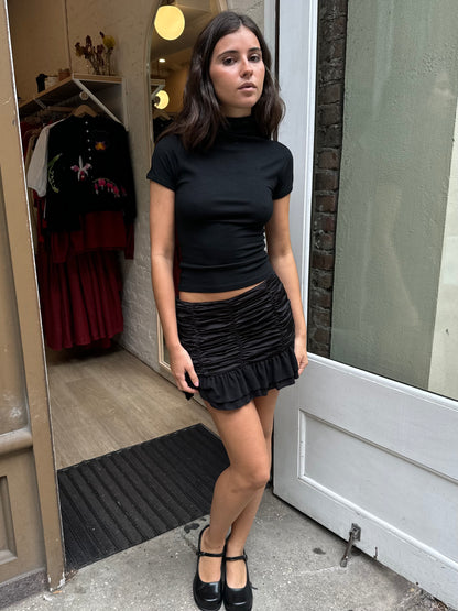 Blume Mini Skirt in Black