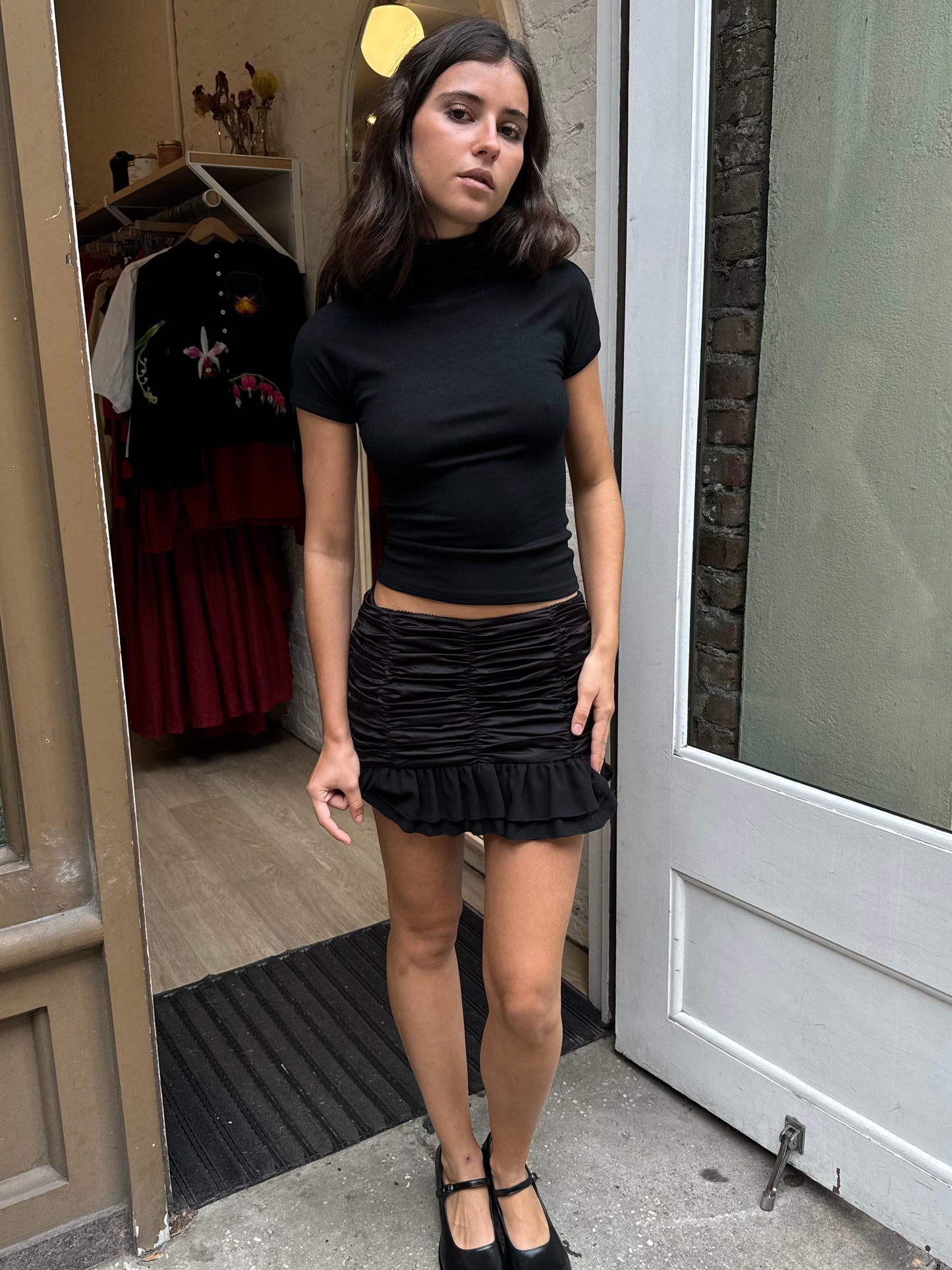 Blume Mini Skirt in Black