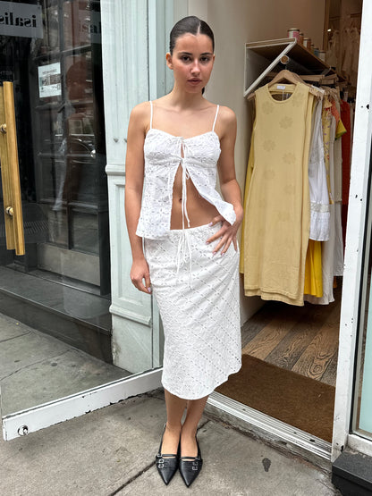 Cedar Skirt in White