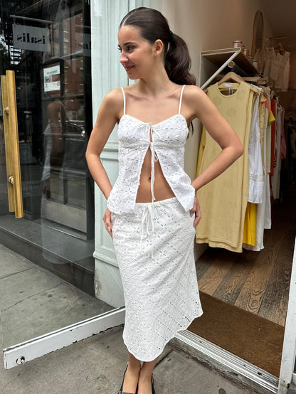 Cedar Skirt in White