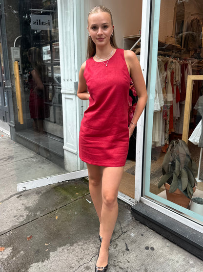 Ellen Mini Dress in Cherry