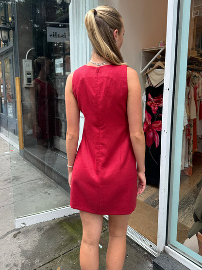 Ellen Mini Dress in Cherry