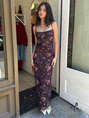 Dezza Maxi Dress in Purple Floral