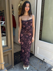 Dezza Maxi Dress in Purple Floral