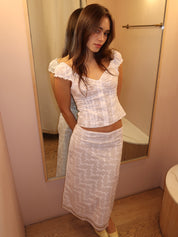 Roxy Skirt in Eyelet Ivory