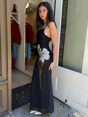 Nicolette Maxi Dress in Black Lily