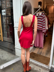 Haswell Mini Dress in Crimson