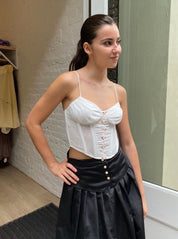 Nelly Corset in White Rose