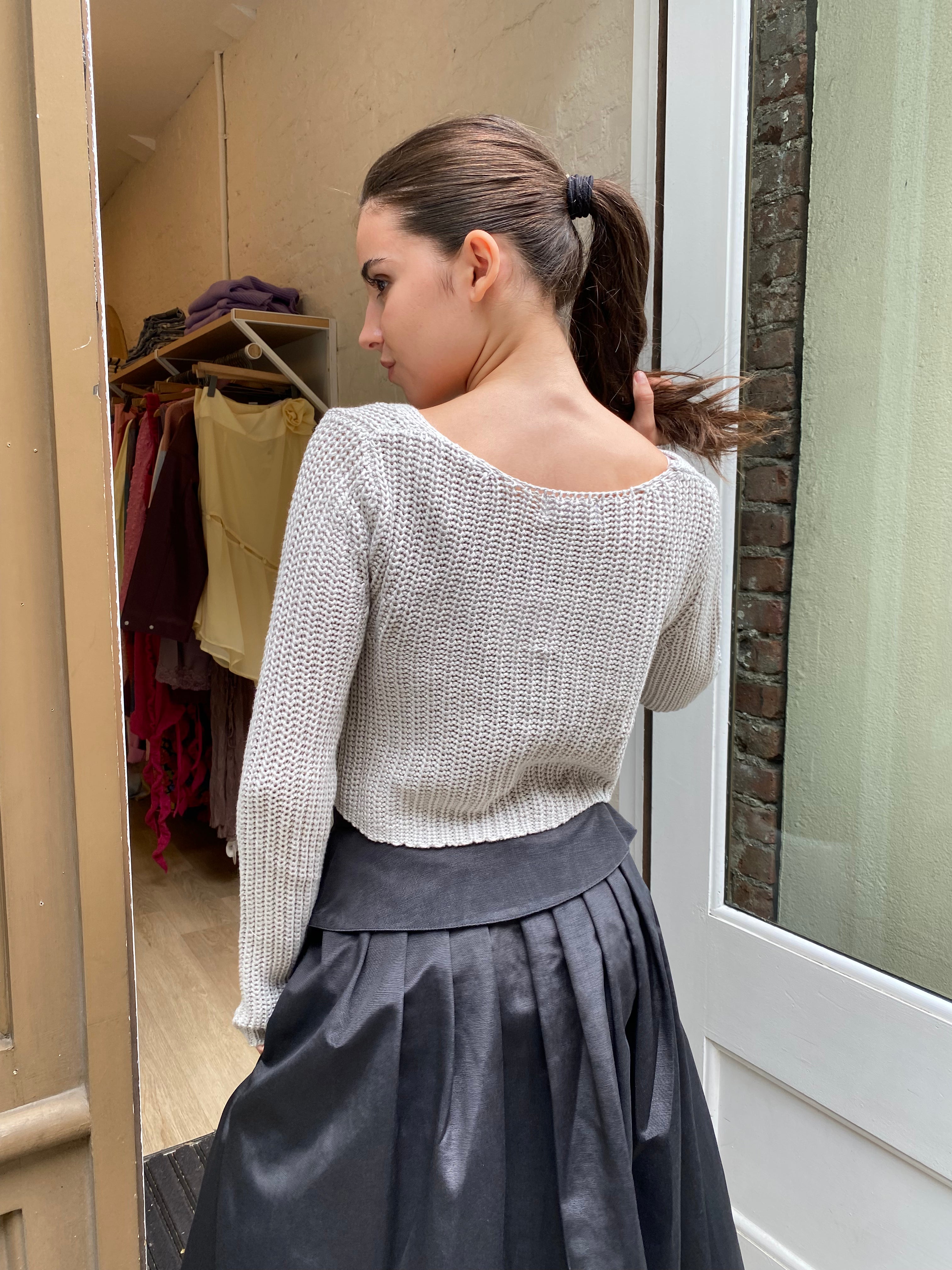 Rhys Knit Sweater in Dove