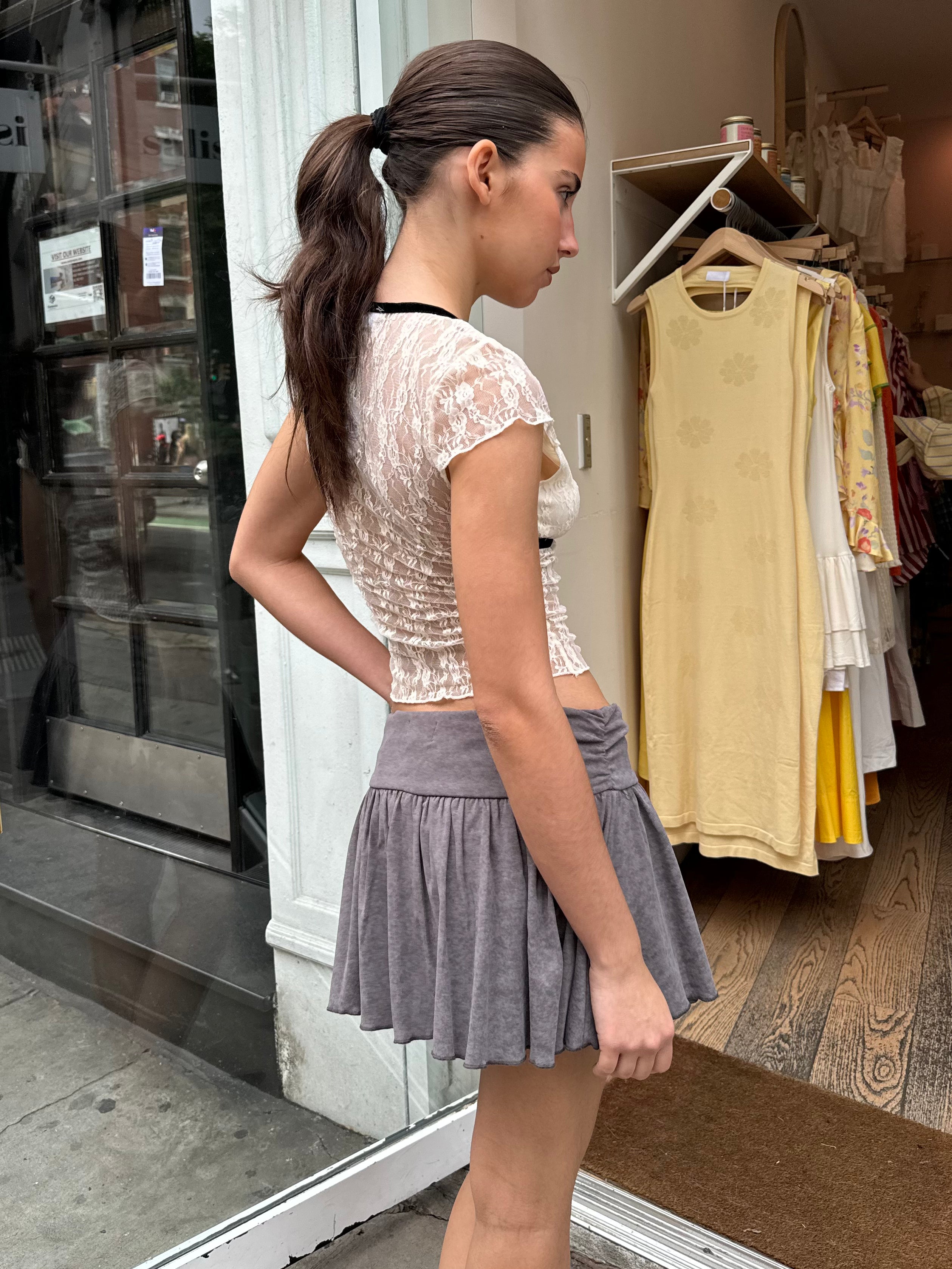 Franny Mini Skort in Ash