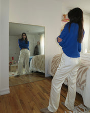 Jenna Silky Pants in Cream