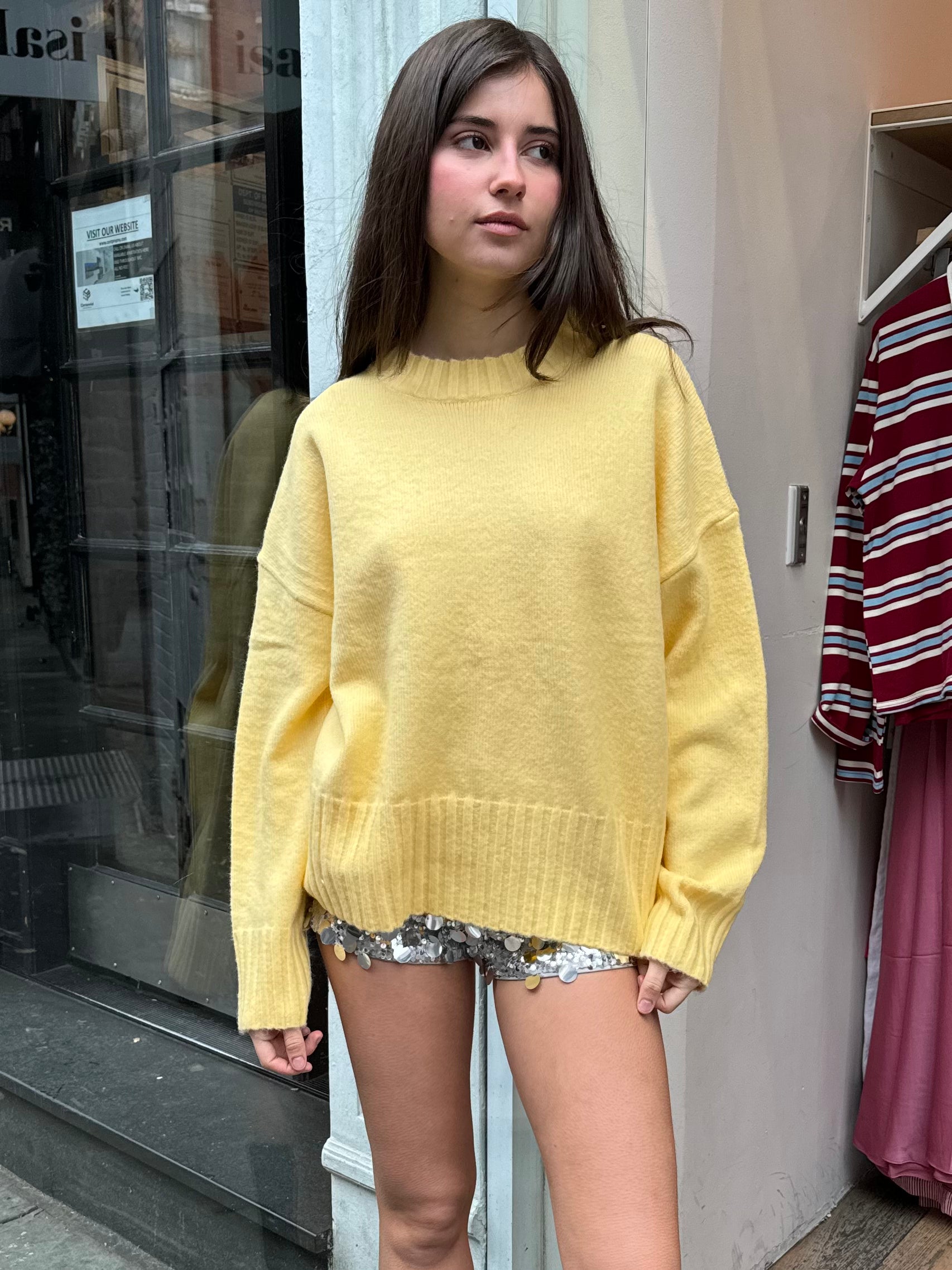 Emmy Sweater in Soft Yellow