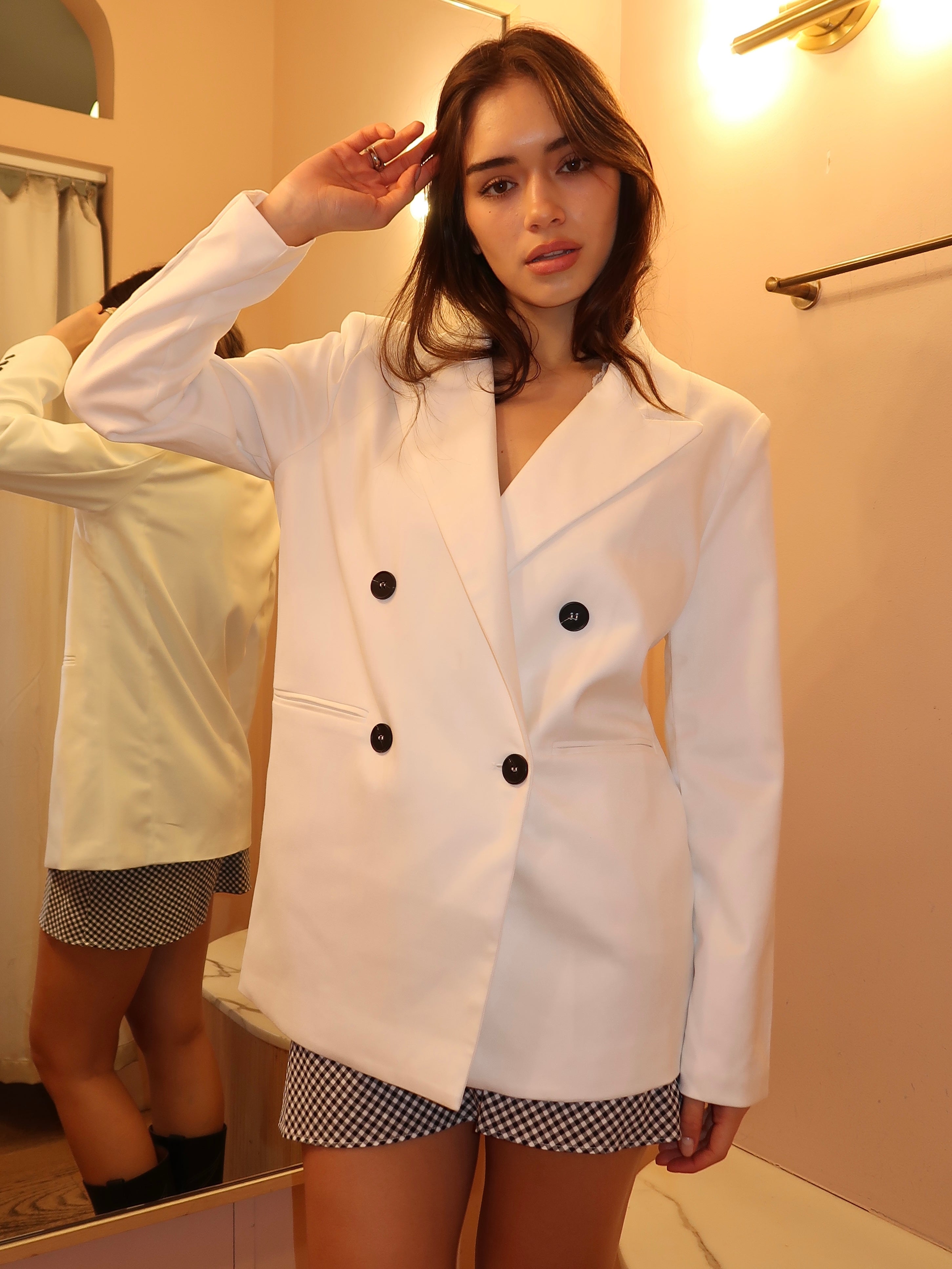 Madrid Oversized Blazer in Off-White