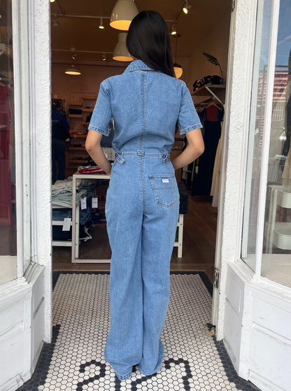 Ada Coveralls in Light Vintage Blue