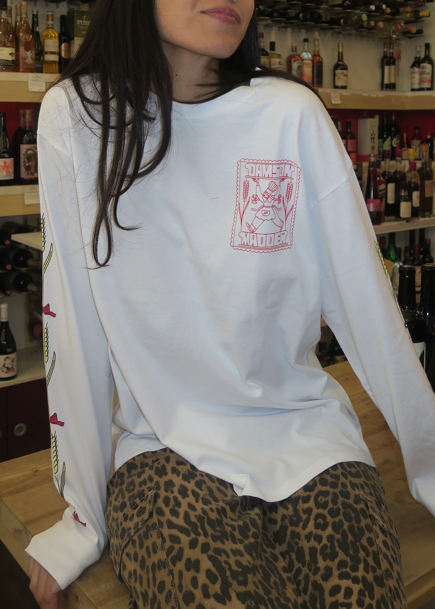 Fresh Bread Long Sleeve Tee in White