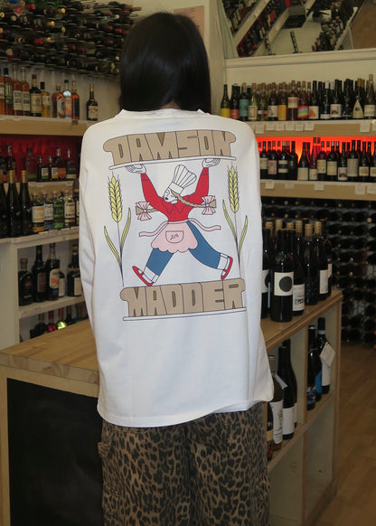 Fresh Bread Long Sleeve Tee in White