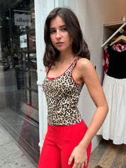 Regina Tank Top in Leopard