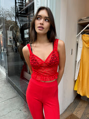 Tart Lace Top in Red