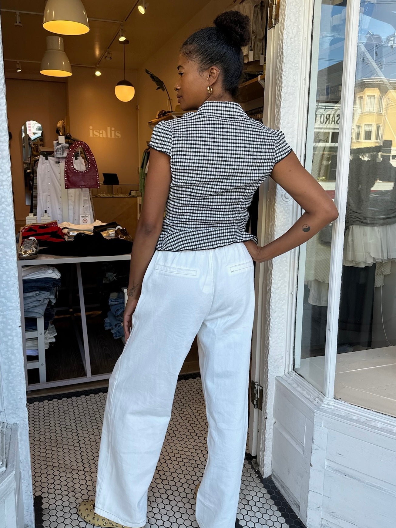 Pacifica Denim Pants in White Wash