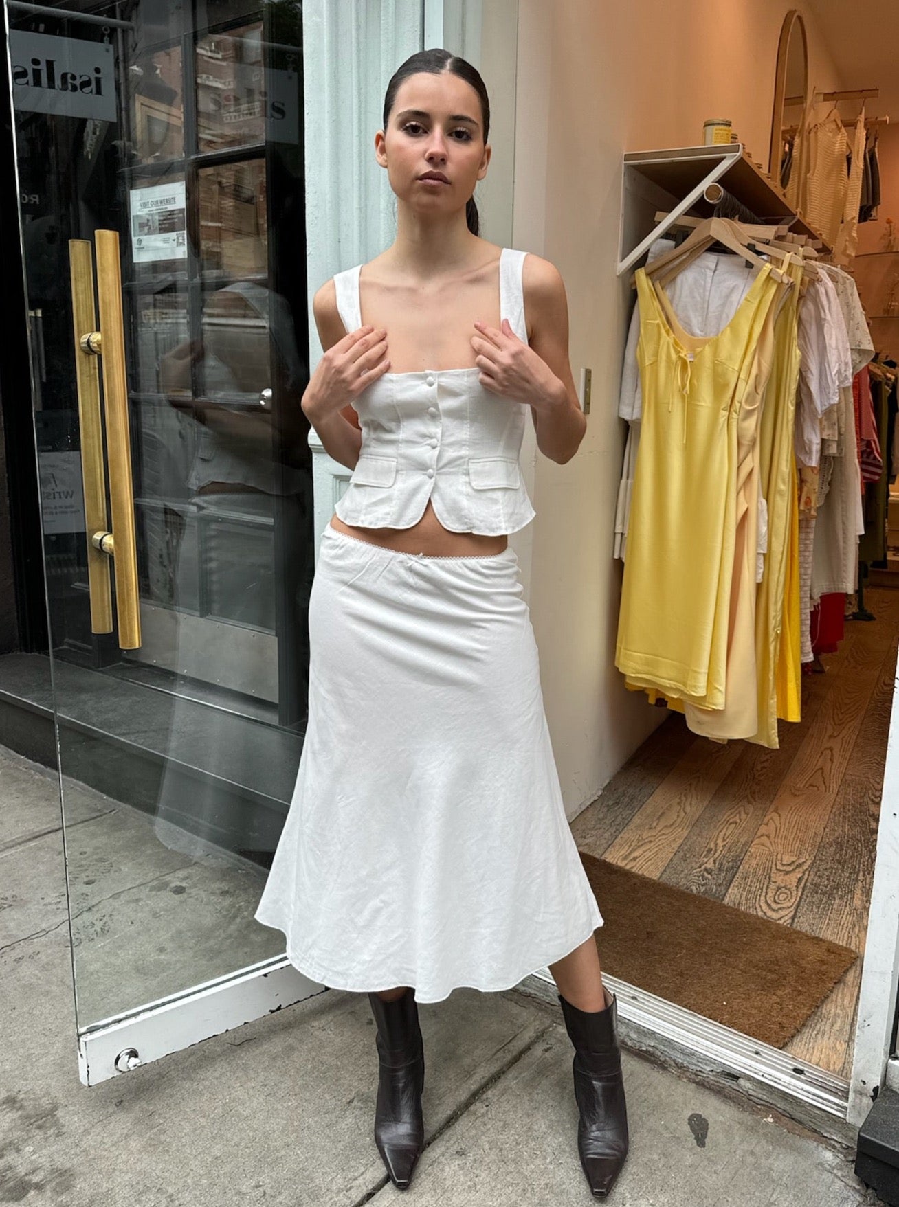 Midi Paloma Skirt in White