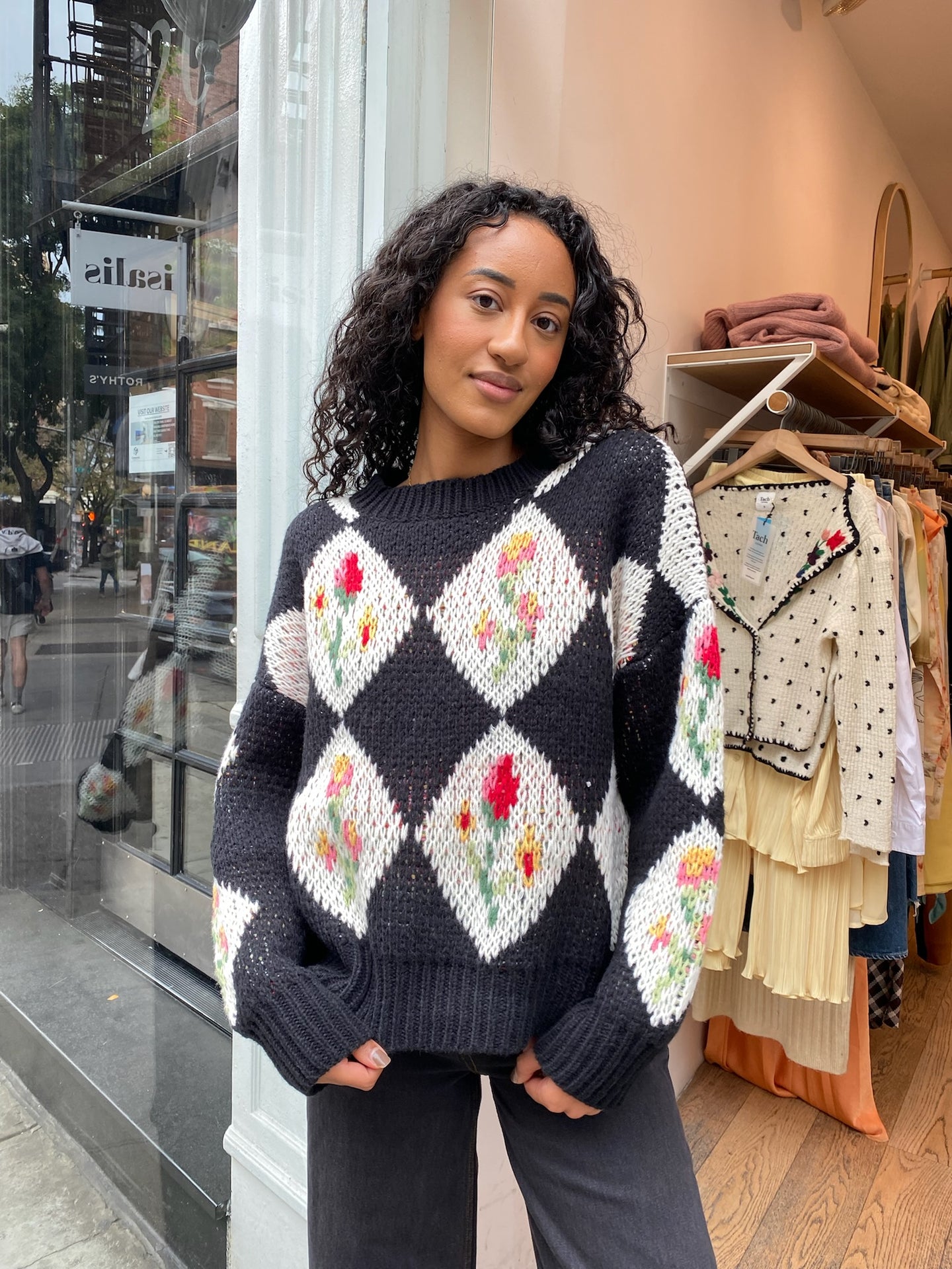 Vintage outlet floral sweater