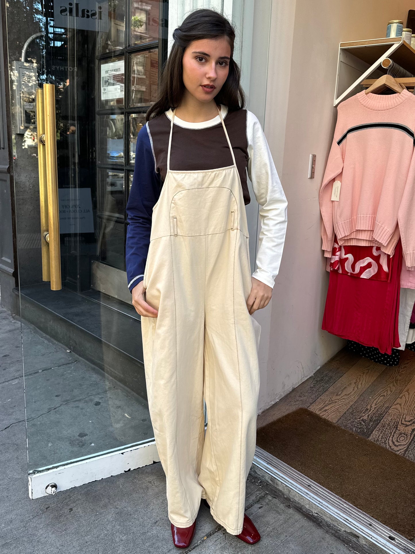 Tomas Overalls in Ecru