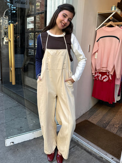 Tomas Overalls in Ecru