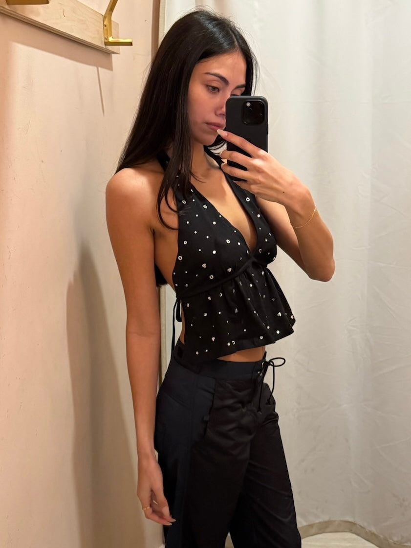 Maddy Halter Top in Black