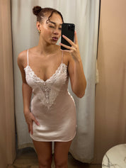 Nova Slip Mini Dress in Ballet Slipper