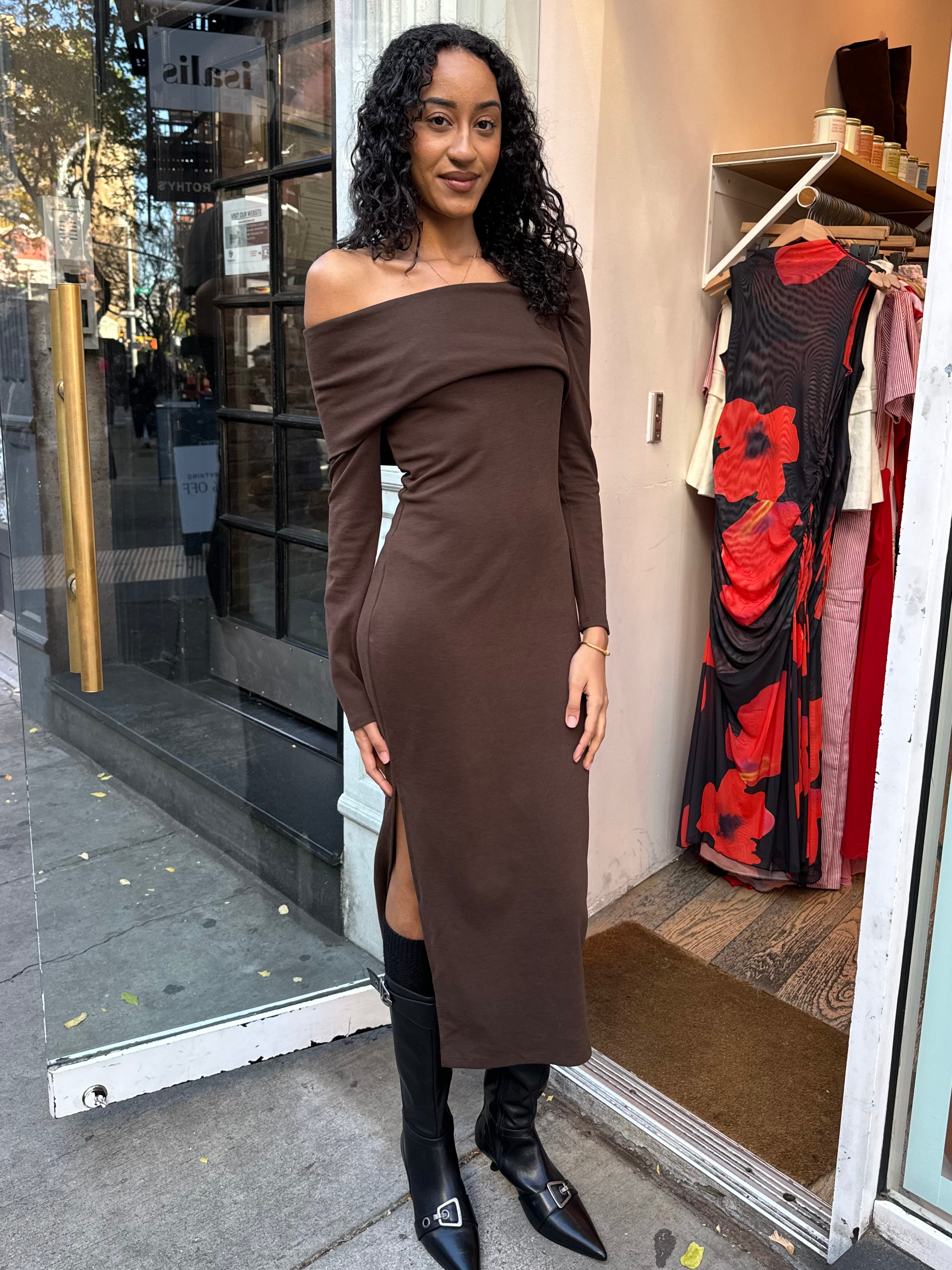 Jada Dress in Chocolate