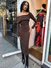 Jada Dress in Chocolate