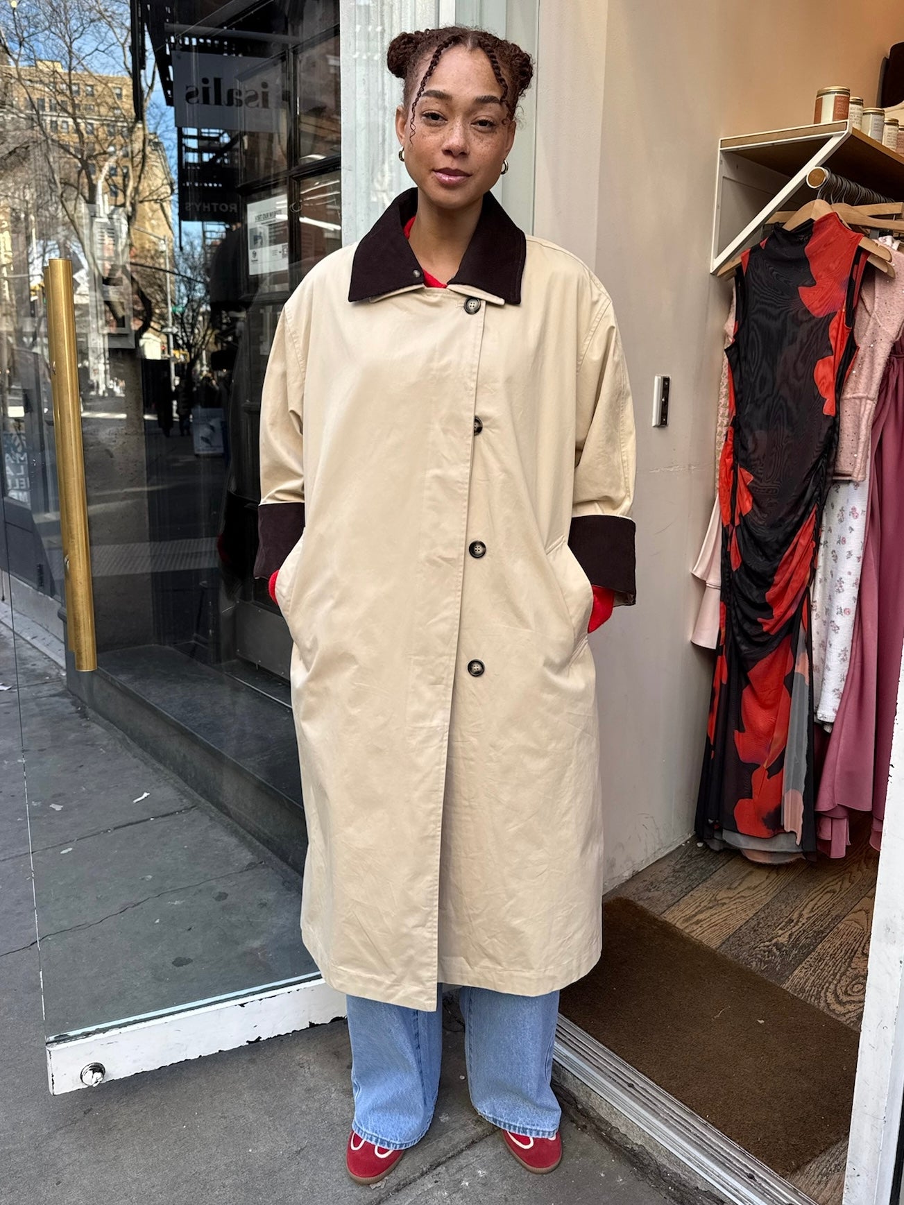 Tina Trench Coat in Khaki