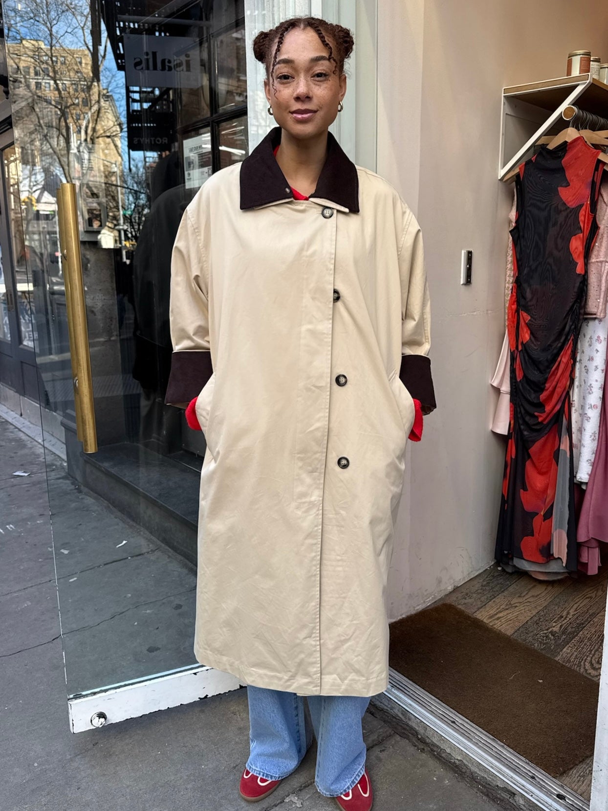 Tina Trench Coat in Khaki