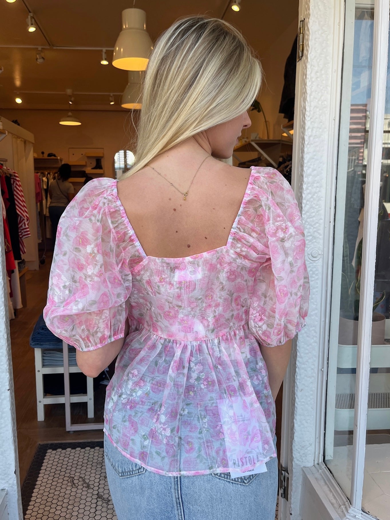 Marcy Blouse in Pink Floral