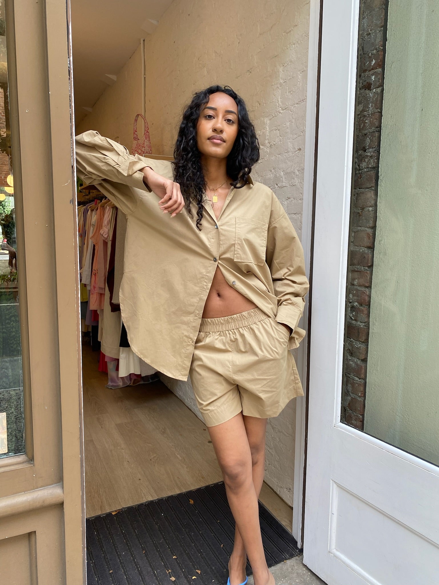 Luella Shorts in Khaki