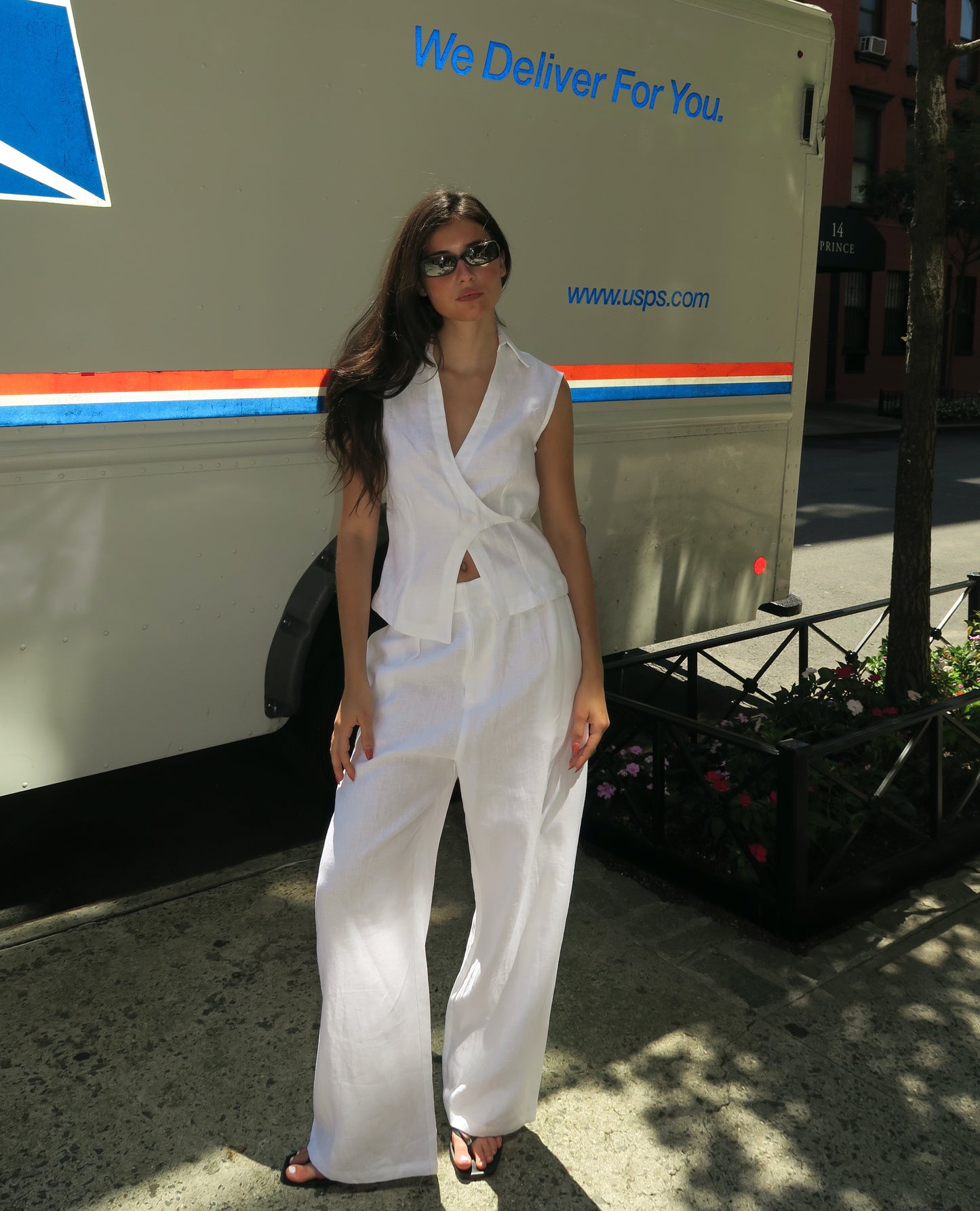 Ida Pant in White