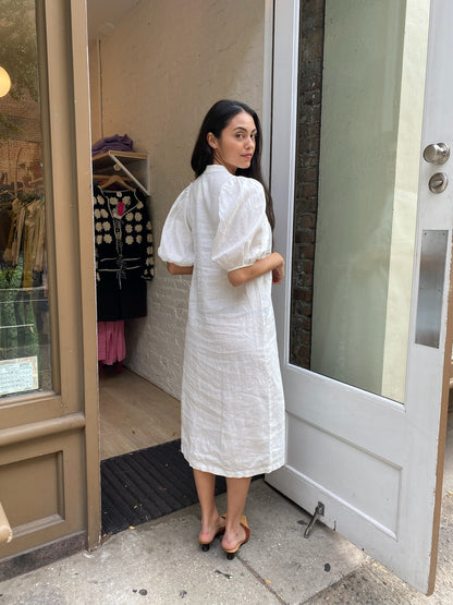 Bubble Dress in White